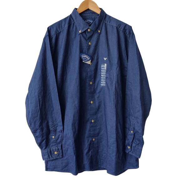 CALLAWAY Golf Sport Shirt XL Button Down Blue Long Sleeve Men's - Picture 1 of 10